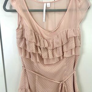 LC Lauren Conrad Blush Sleeveless Top coquette feminine